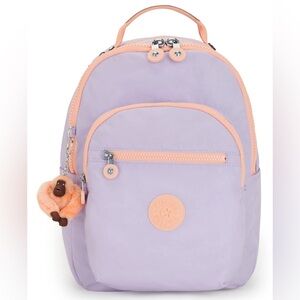 Kipling Lavender Backpack with Plush Keychain
